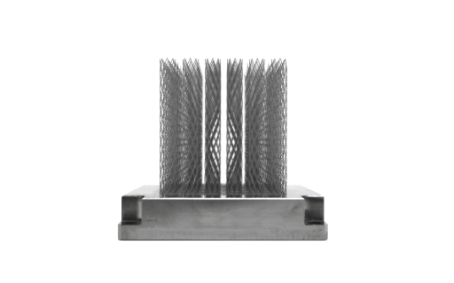 Fine nitinol lattice stent-style additive manufacturing sample