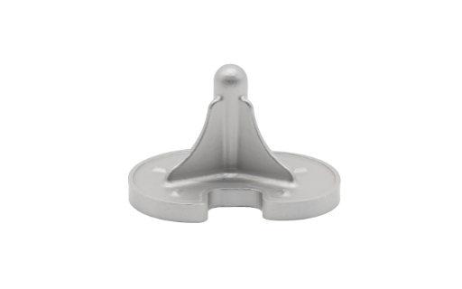 Metal additive tibial-tray style implant blank with central keel and fins